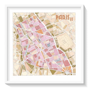 Poster City - Karte von PARIS, 11. Bezirk