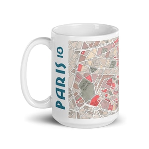 Ilustracja na kubku Mapa 18. dzielnicy Paryża