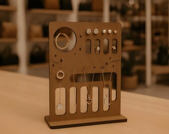Wooden Jewelry Display Stand – Freestanding Organizer for Jewelries | FRAME