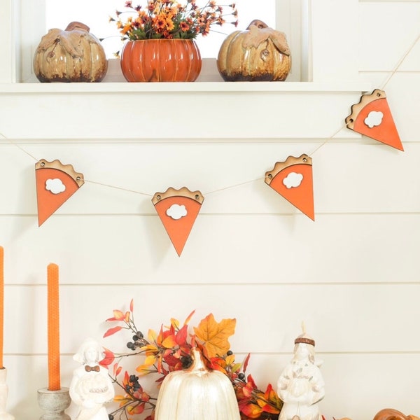 Thanksgiving Garland | Pumpkin Pie | Thanksgiving Mantle Decor | Thanksgiving Decorations | Friendsgiving Decorations | Fall Garland