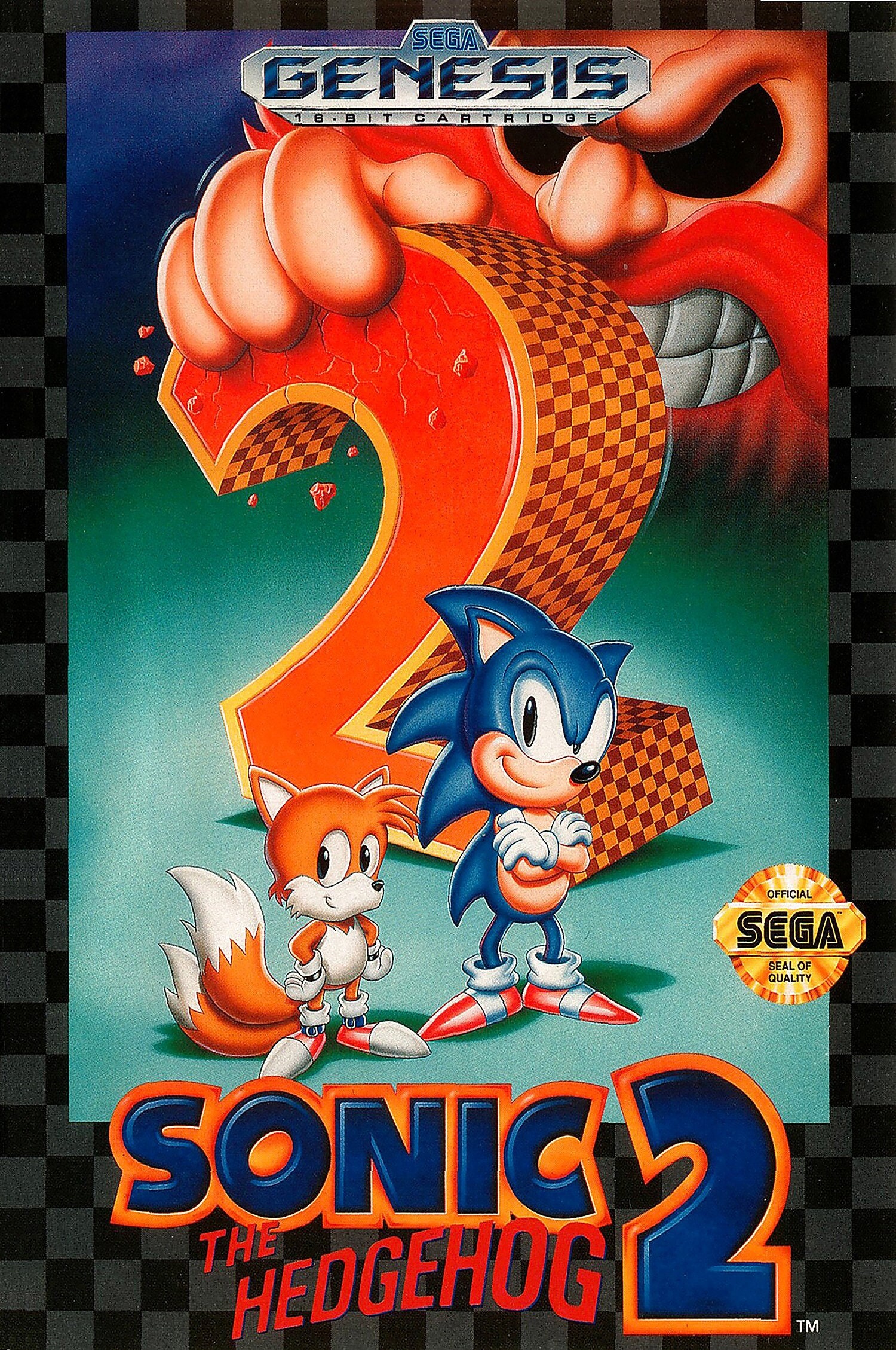 Sonic the Hedgehog 2 Sega Genesis Game Box Cover Art Poster or - Etsy