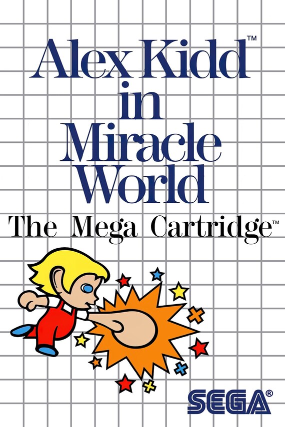 Alex Kidd in Miracle World Sega Master System Game Box Cover - Etsy.de