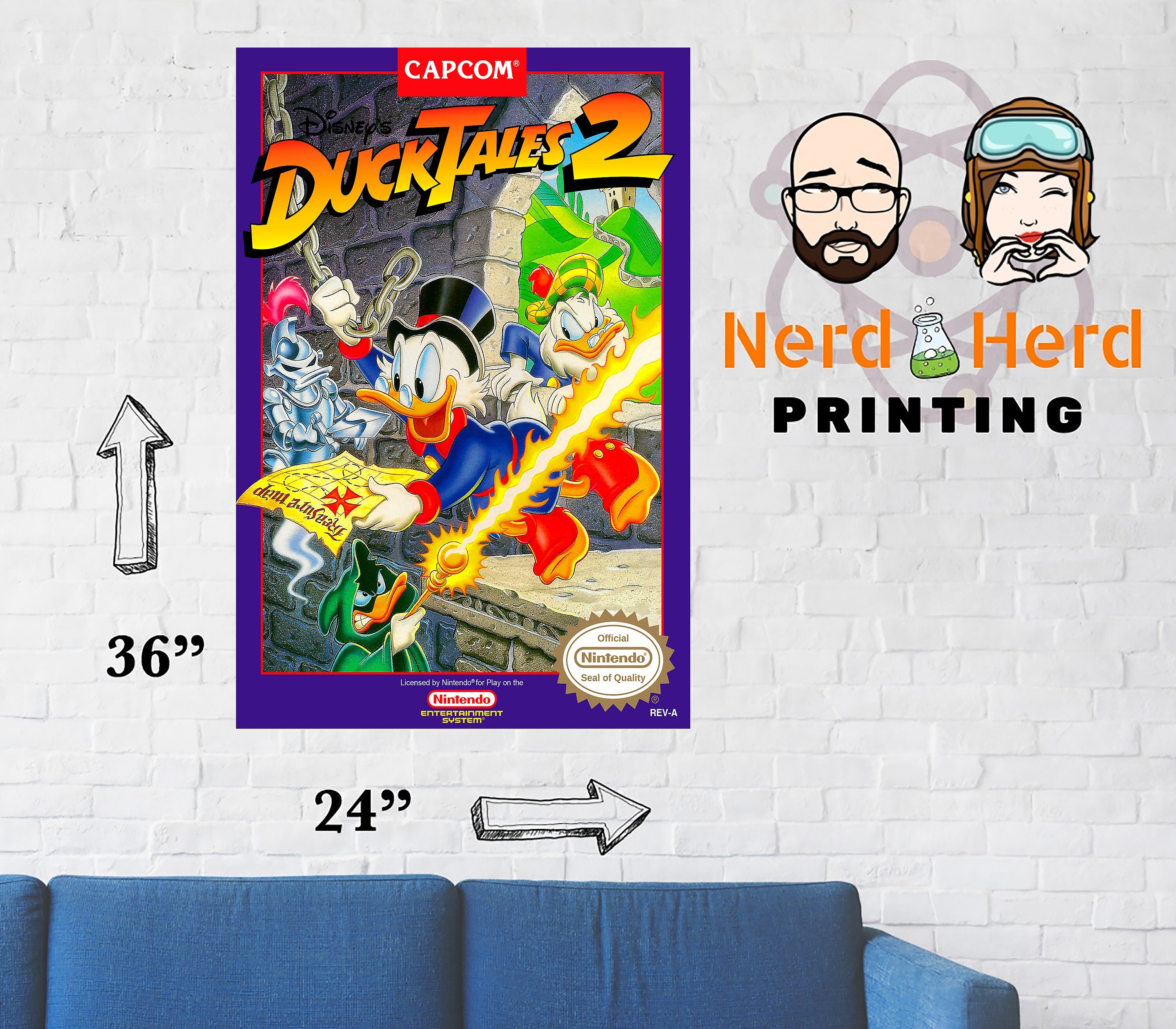 Duck Tales 2 NES Game Box Cover Art Poster or Magnet several - Etsy