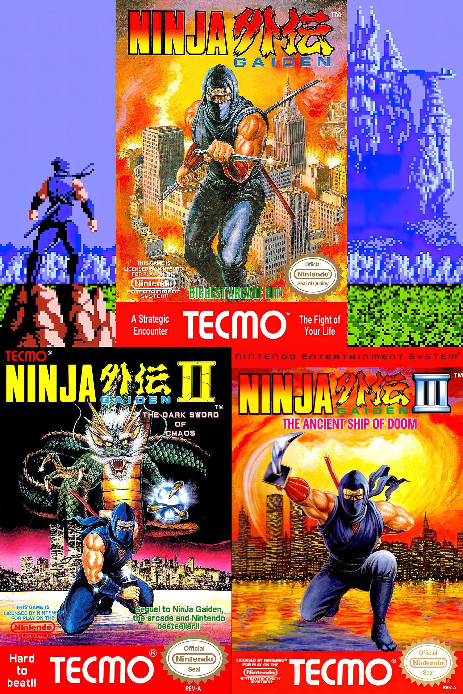 Ninja Gaiden Nes Box Art vlr.eng.br