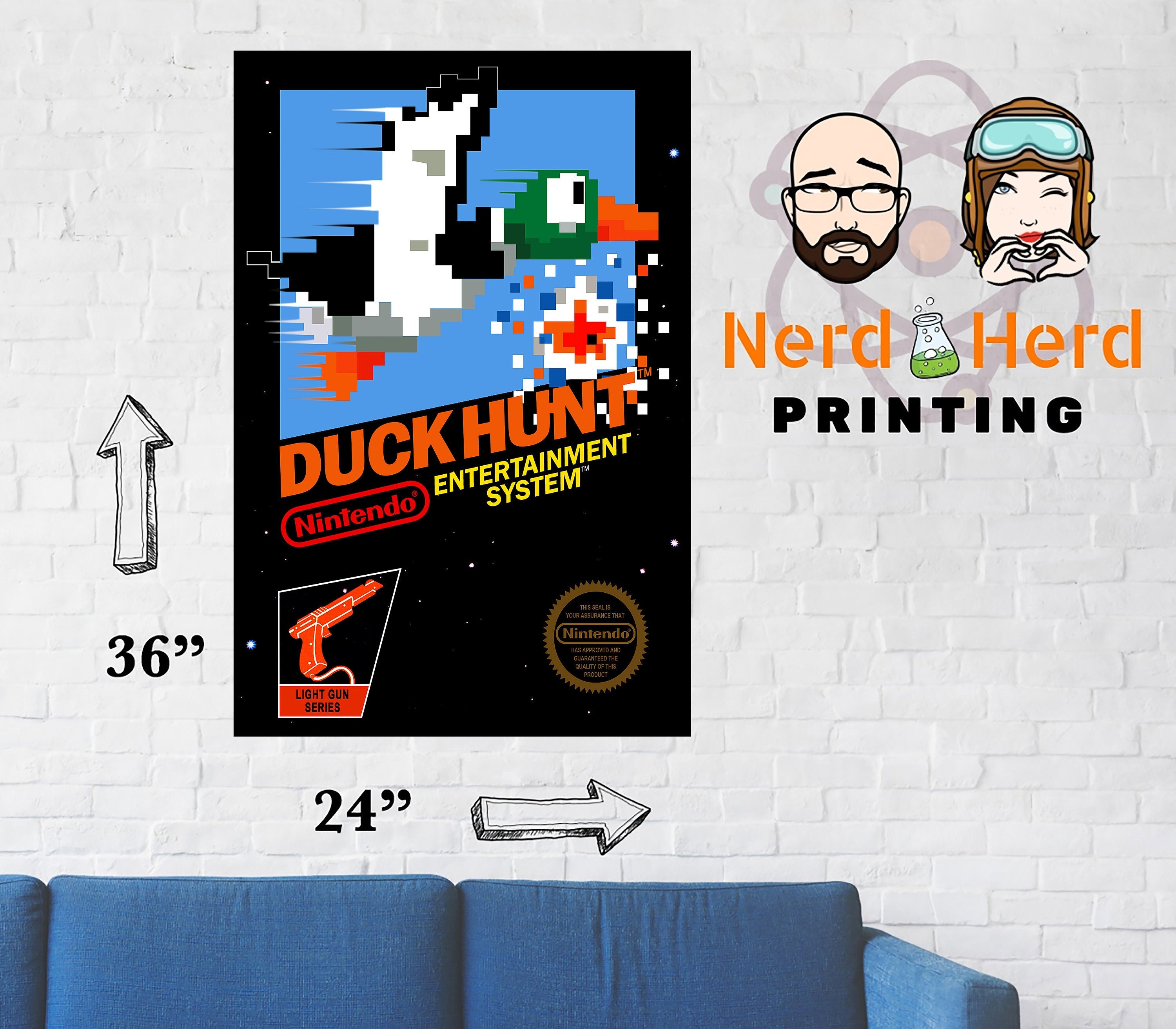 Duck Hunt NES Game Box Cover Art Poster or Magnet several - Etsy