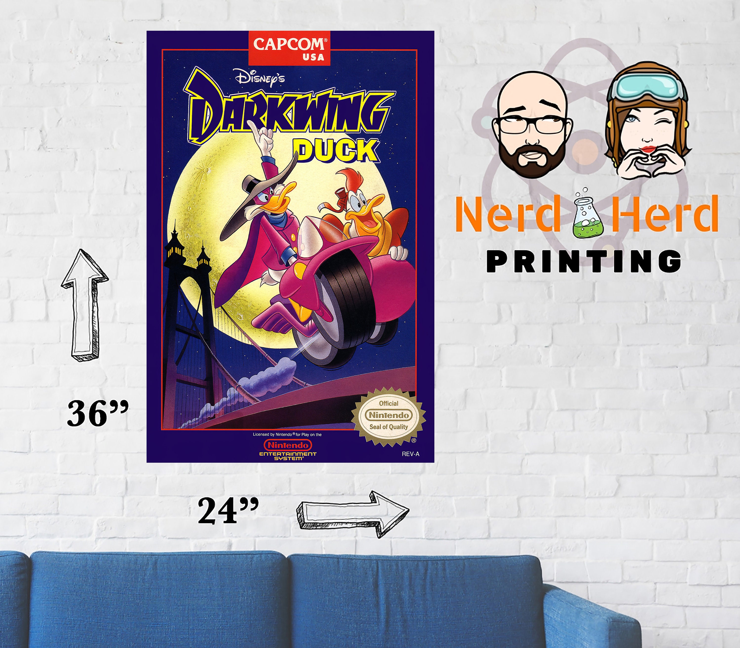 Darkwing Duck NES Game Box Cover Art Poster or Magnet several - Etsy