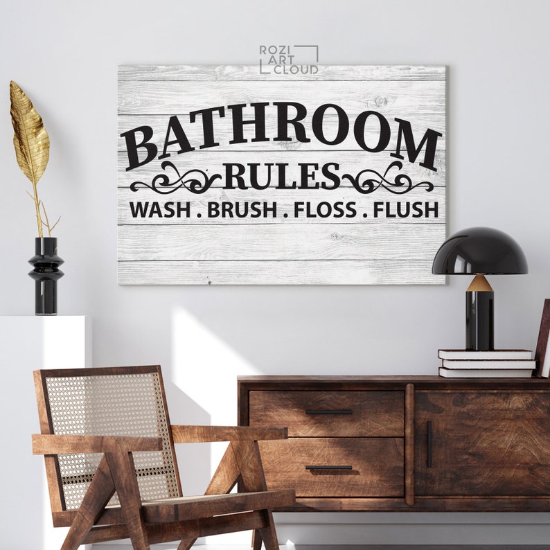 FUNNY BATHROOM QUOTE Art Decor Toilet Art Typography Print Etsy