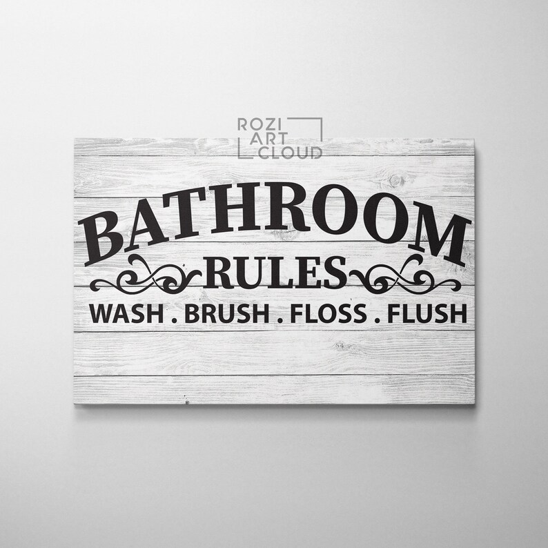 FUNNY BATHROOM QUOTE Art Decor Toilet Art Typography Print Etsy