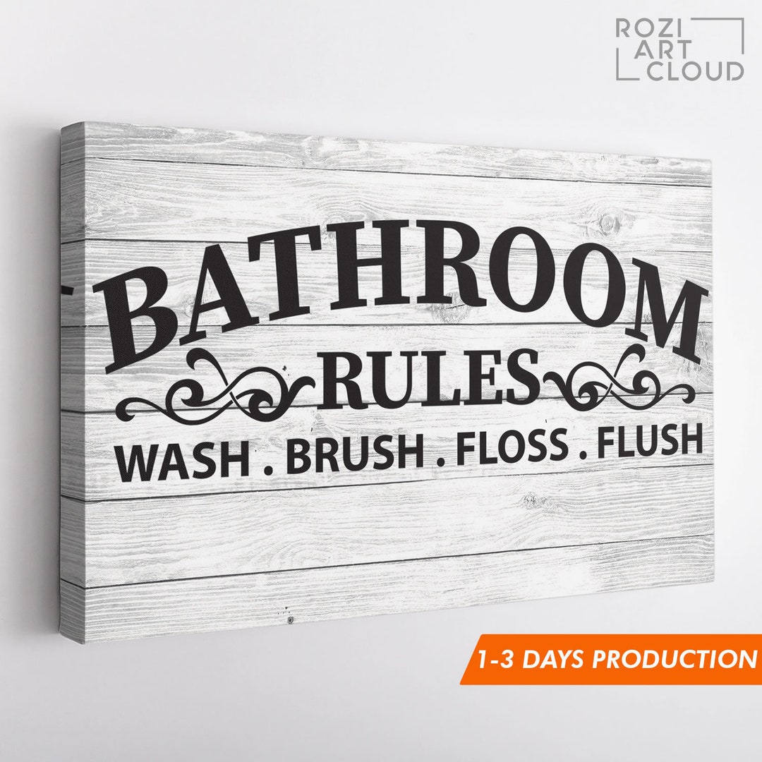 FUNNY BATHROOM QUOTE Art Decor Toilet Art Typography Print Etsy