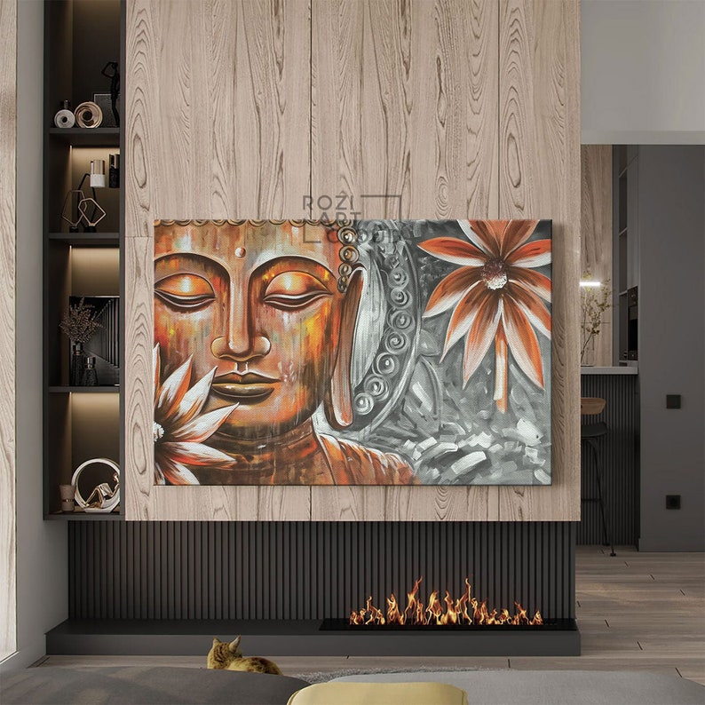 BUDDHA STATUE WALL Art Zen Wall Decor Spirtual Poster Etsy