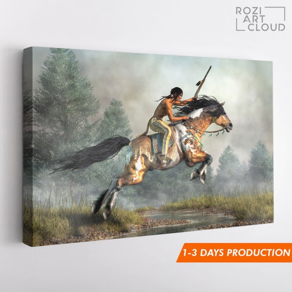 NATIVE AMERICAN ART Horse Wall Art Animal Portrait Print - Etsy