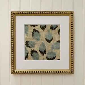 Velvet Feather Fabric Wall Art: Beaded Frame Textile Wall Hanging