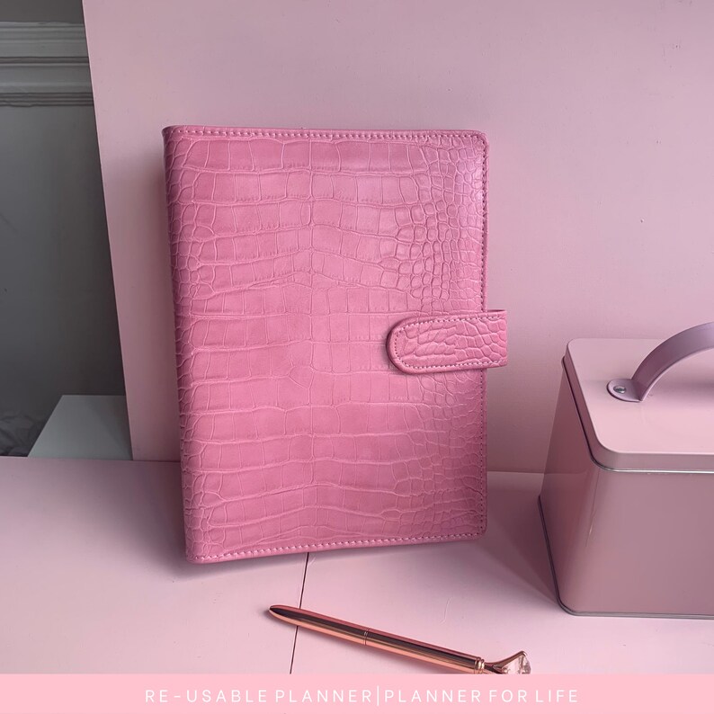Luxurious Pink Textured A5 Ring Binder Refillable Planner Etsy