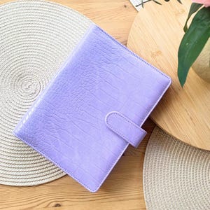 Luxurious lilac textured A5 Ring Binder | Refillable Planner | Diary | Agenda/Daily Organiser | goal setting/habit-tracking | Gift