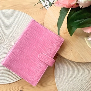 Luxurious pink textured A5 Ring Binder | Refillable Planner | Diary | Agenda/Daily Organiser | goal setting/habit-tracking | Gift