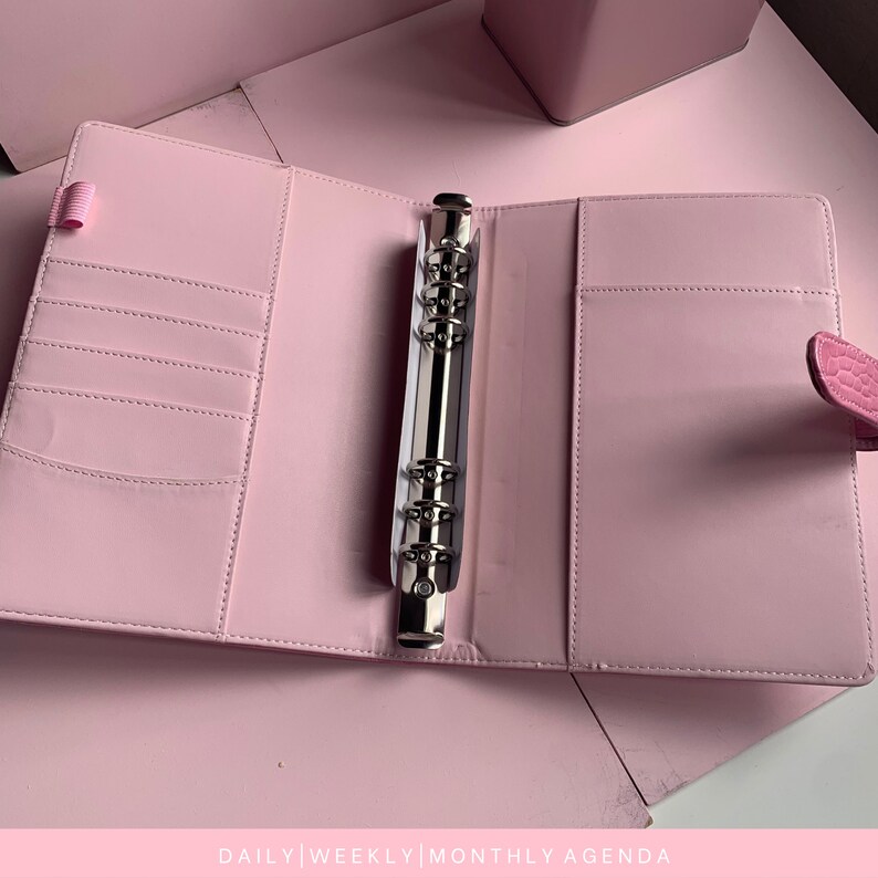 Luxurious Pink Textured A5 Ring Binder Refillable Planner Etsy
