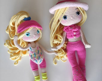 Crochet Cowgirl Skater Doll, Amigurumi Finished Pink Doll, Handmade Personalized Gift, Valentine's Day Gift, Best Friend Graduation Gift