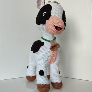 Crochet Cow Toy: Handmade Amigurumi Plush - Nursery Decor