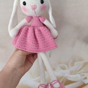 Handmade Amigurumi Bunny Doll – Crochet Stuffed Rabbit Toy – Baby Shower Gift – Soft Plush Animal – Nursery Decor – Birthday Present – Cute