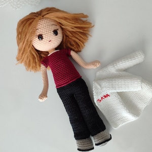 Handmade Crochet Doctor Doll: Personalized Name Embroidery, Healthcare Gift