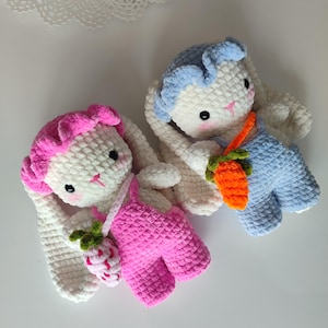 Long Eared Bunny Crochet Toy – Handmade Amigurumi Plush Rabbit – Soft Stuffed Animal For Baby Gift – Easter Bunny – Baby Shower Toy