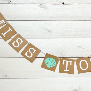 Nautical Bridal Shower Banner - Miss To Mrs Banner - Bridal Shower Banner - Beach Bachelorette Decorations - Bride To Be Banner