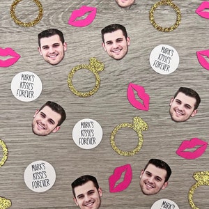 Custom Groom Face Confetti For Any Bachelorette Party, Custom Face Confetti, Personalized Face Confetti, Groom Head Decor, Head Confetti