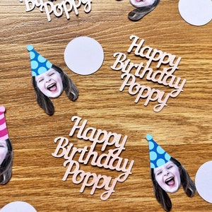 Custom Face Birthday Confetti, Custom Birthday Confetti, Face Party Confetti, Personalized Photo Confetti, Happy Birthday Confetti image 1
