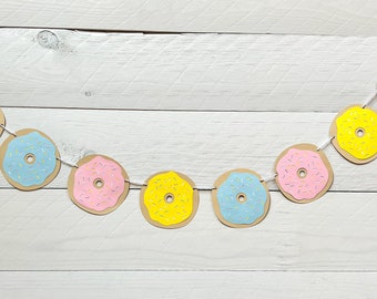 Donut Banner, Donut Garland, Donut Bar Banner, Donut Birthday Party, Sweet Shoppe Party, Donut Theme Party