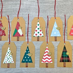 Christmas Gift Tags, Holiday Gift Tags, Handmade Gift Tags, Christmas Tree Tags, To From Gift Tags, Glitter Gift Tag, Christmas Tag, 10 Tags