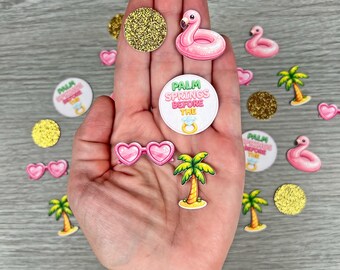 Palm Springs Before the Ring Confetti, Tropical Bachelorette Party Decor