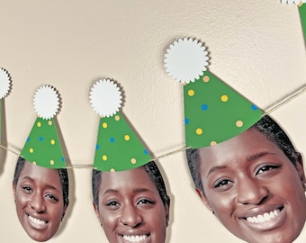 Personalized Photo Banner, Custom Face Banner, Face Birthday Banner, 30th, 40th, 50th, 60th Party Banner, Face Banner, Custom Party Decor