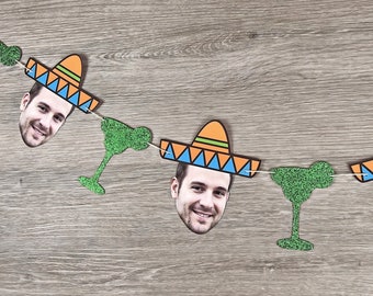 Final Fiesta Bachelorette Party, Groom Face Banner, Groom Head Banner Wearing Sombrero, Custom Fiesta Party Banner, Margarita Bachelorette