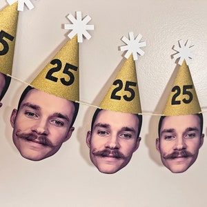 Custom Head Birthday Banner, Face Banner, Personalized Birthday Banner Any Age, Custom Birthday Decorations, Customized Party Banner