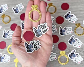 Custom Bachelorette Face Confetti, Mom Said Yes Confetti, Engagement Confetti, Pet Face Confetti, Bride To Be Table Decor