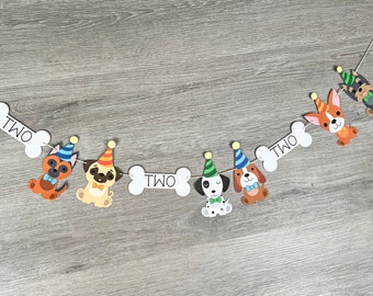 Dog Birthday Banner, Puppy Party Banner, Puppy Birthday Party Decor, Dog Banner, Puppy Pawty Decorations, Dog Party Theme, Dog Party Banner