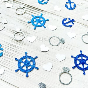 Last Sail Before The Veil Confetti, Nautical Bachelorette Party, Nauti Bach Party, Sailor Theme Party Decor, Anchors Away Confetti