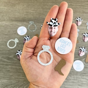 Last Rodeo Bachelorette Confetti, Custom Groom Face Confetti, Coastal Cowgirl Bachelorette, Same Cowboy Forever, Disco Cowgirl Party Decor