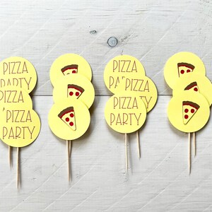 Pizza Party Cupcake Toppers, Pizza Cupcake Toppers, Pizza Cake Toppers, Italian Cupcake Toppers, Pizza Birthday Party Decor, Pizza Lover