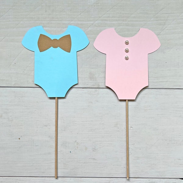 Gender Reveal Centerpieces, Boy Or Girl Centerpiece Sticks, Baby Shower Centerpiece Sticks, Gender Reveal Decorations, Bows Or Bowties