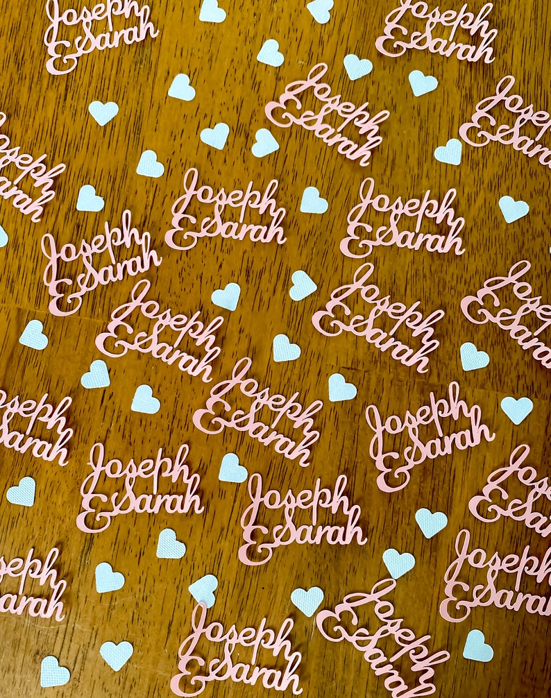 Custom Name Confetti, Name Confetti, Personalized Confetti, Wedding Confetti, Bridal Shower Confetti, Wedding Table Scatter,