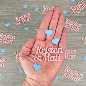 Wedding Confetti, Custom Name Confetti, Engagement Party Decor, Rehearsal Dinner Table Decor, Personalized Confetti, Bridal Shower Confetti