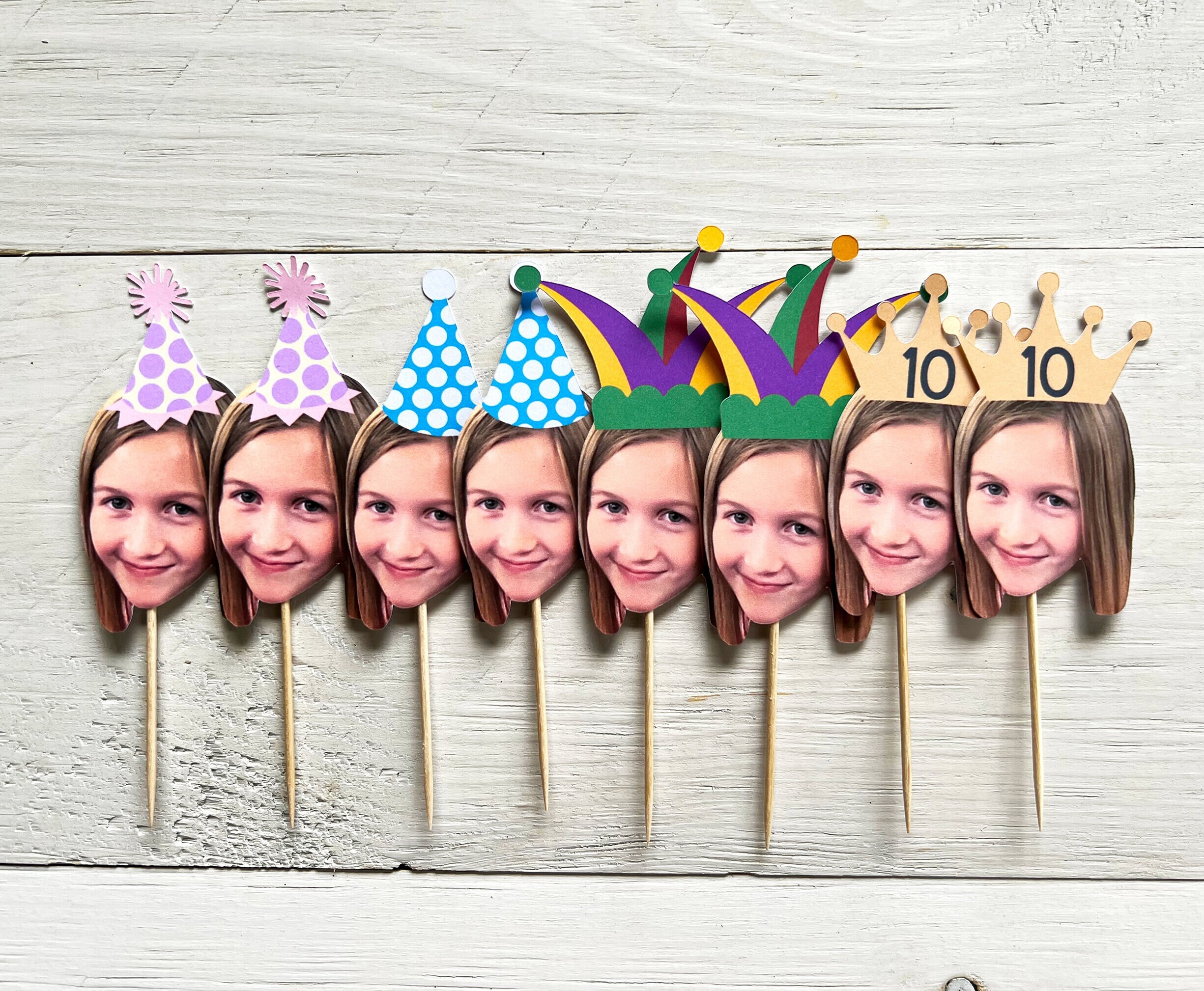 Custom Face Cupcake Toppers Personalized Cupcake Toppers for Etsy
