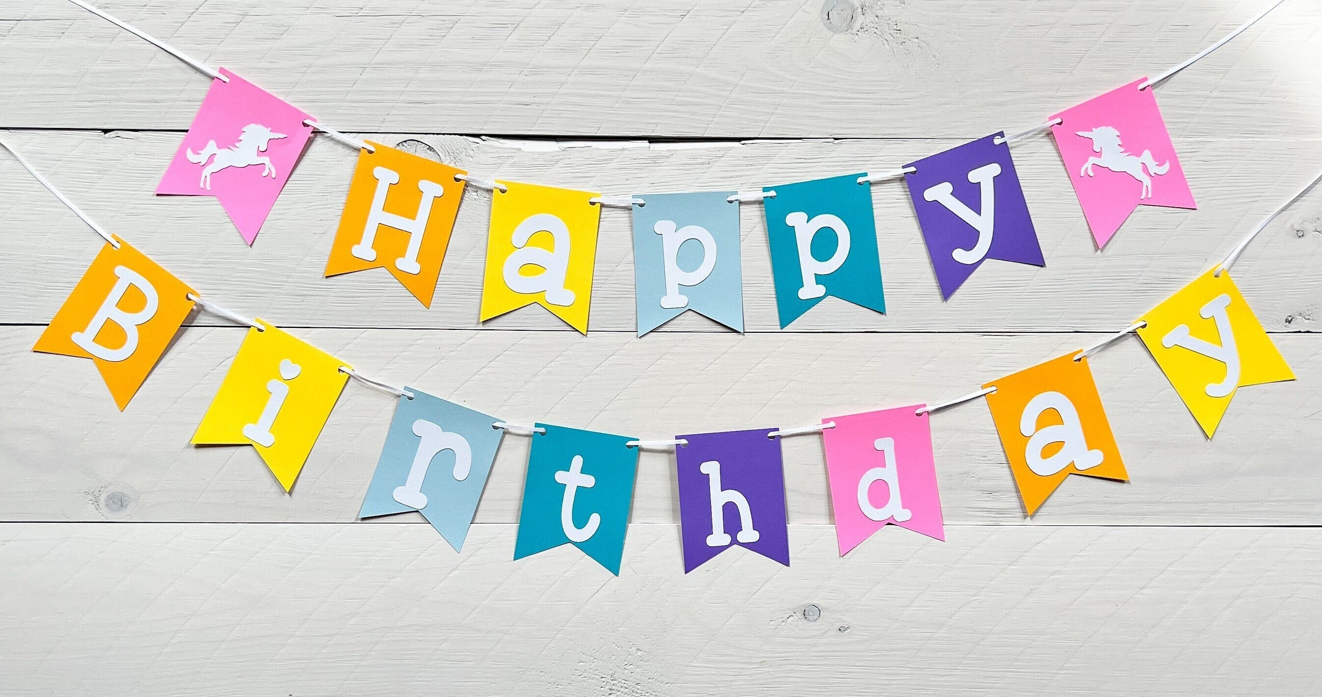 Unicorn Birthday Banner Unicorn Party Decorations Unicorn Garland Unicorn Birthday Decorations Unicorn Party Banner
