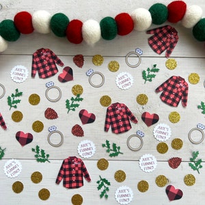 Flannel Fling Before The Ring Decorations, Custom Bach Confetti, Winter Bach, Flannel And Fizz Bridal Shower, Fall Bachelorette Confetti