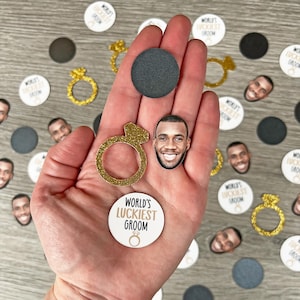 Lucky Groom Confetti, Personalized Groom Face Confetti For Any Bachelorette Theme, Groom Face Confetti, Groom Head Decoration, Face Confetti