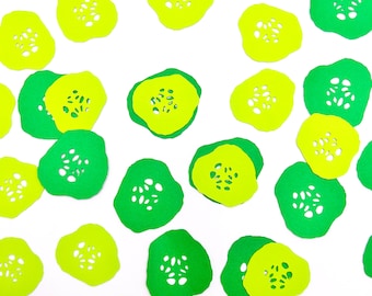 Pickle Confetti, Pickle Party Decorations, Green Table Scatter, Pickle Baby Shower Decor, Pickle Decor, Big Dill Birthday Party