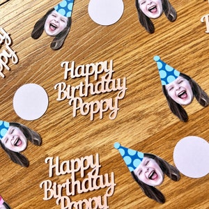 Custom Face Birthday Confetti, Custom Birthday Confetti, Face Party Confetti, Personalized Photo Confetti, Happy Birthday Confetti image 5