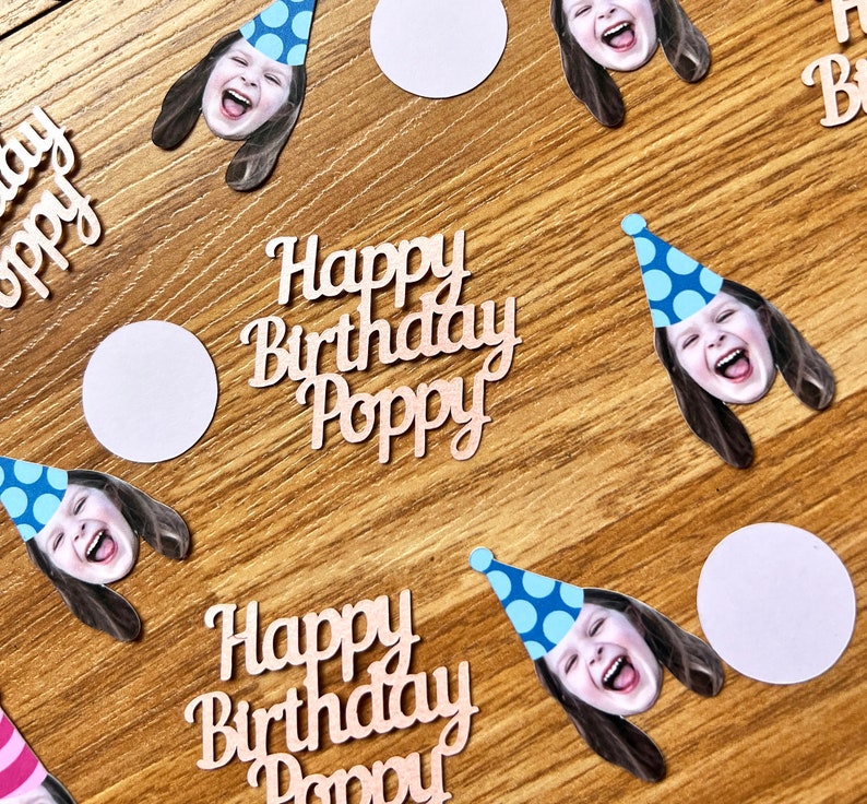 Custom Face Birthday Confetti, Custom Birthday Confetti, Face Party Confetti, Personalized Photo Confetti, Happy Birthday Confetti image 5