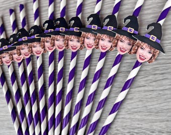 Halloween Bachelorette Party Straws, This Witch Is Getting Hitched Straws, Bride Face Straws, Custom Face Straws, Witch Themed Bachelorette
